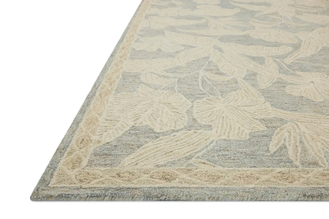 Loloi Lenore LNO-01 Blue / Natural Rug - rug corner