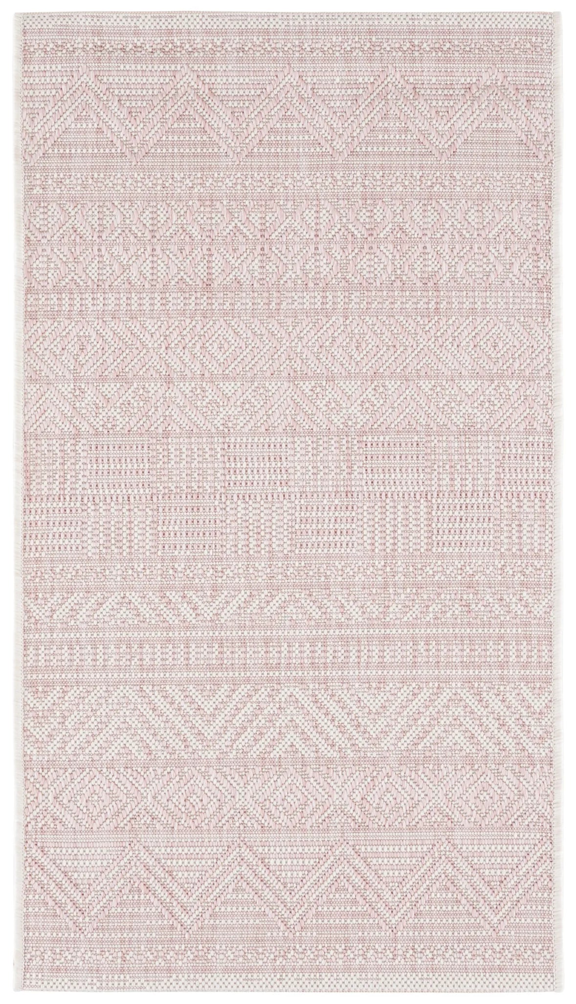 Safavieh Courtyard 2'-0" x 3'-7" Rug in Ivory / Pink