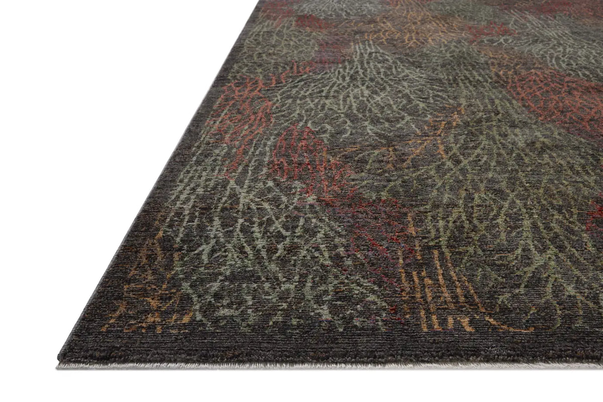 Loloi Winchester WNC-10 Traditional Power Loomed Ink, Multi Rug - rug corner