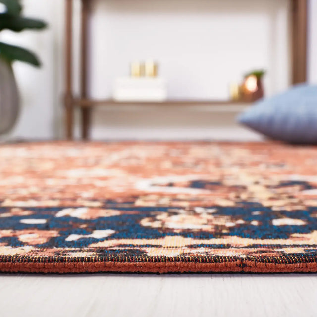 Safavieh Easy Care 4'-0" x 6'-0" Rug in Red / Navy