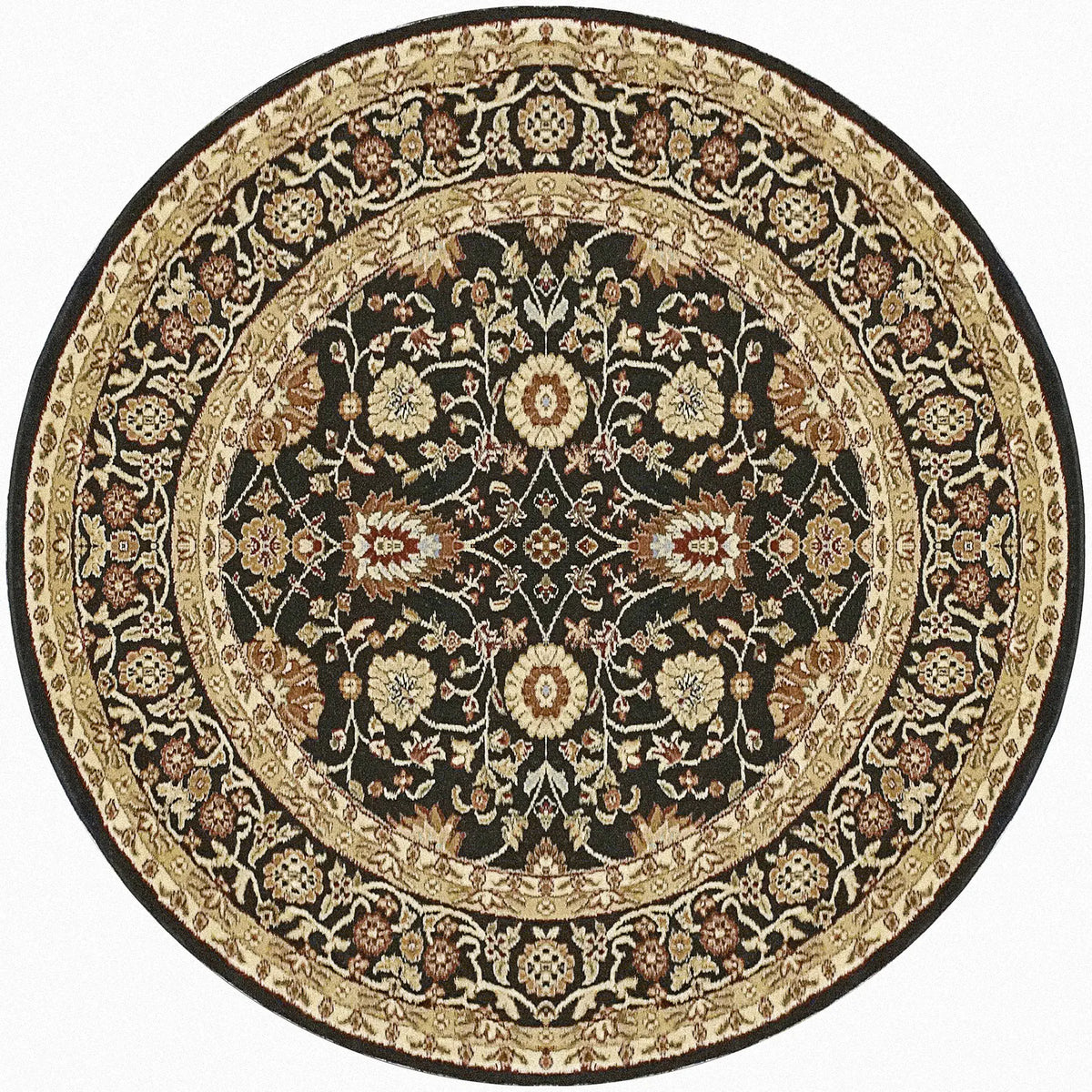 Dynamic Rugs Yazd 2803 Black / Black Rugs - Round