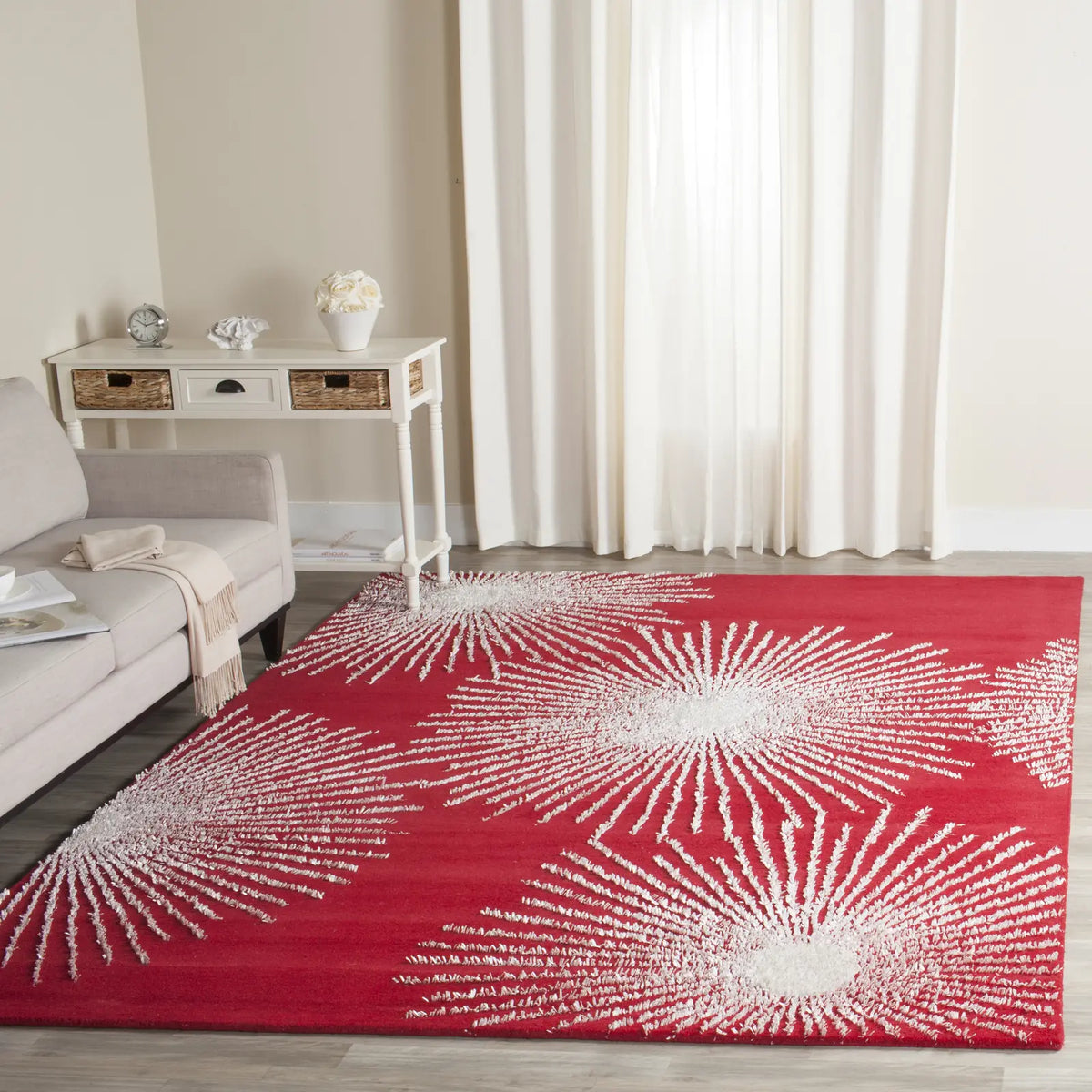 Safavieh Soho 9'-6" x 13'-6" Rug in Red / Ivory