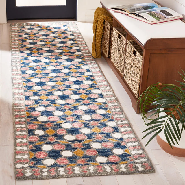 Safavieh Aspen 2'-3" x 9'-0" Rug in Grey / Pink