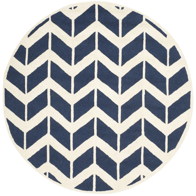 Safavieh Cambridge 6'-0" x 6'-0" Rug in Navy / Ivory