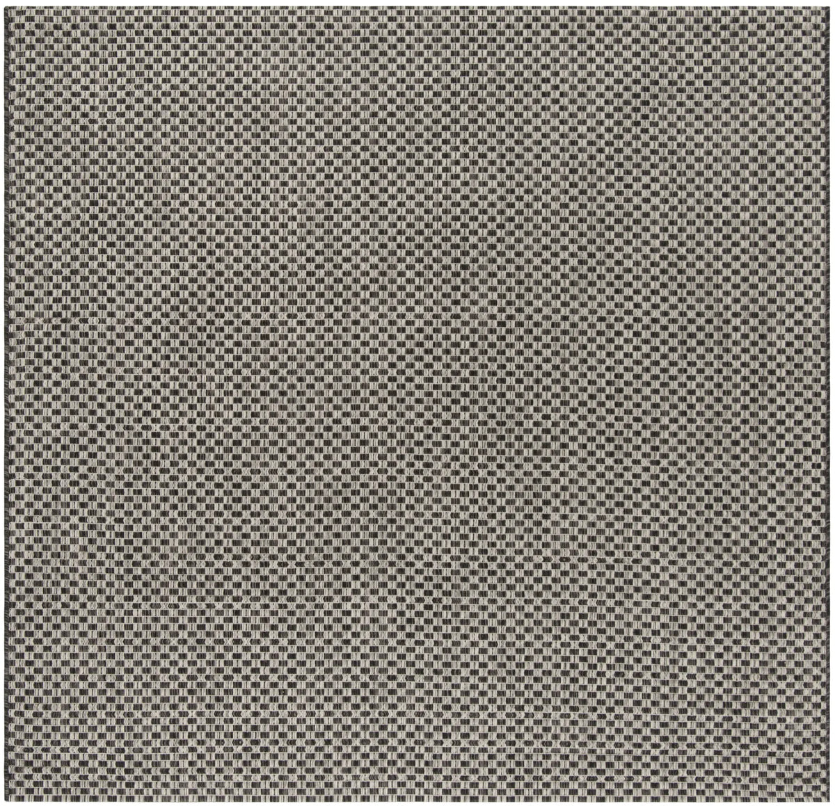 Safavieh Courtyard 6'-7" x 6'-7" Rug in Black / Light Grey