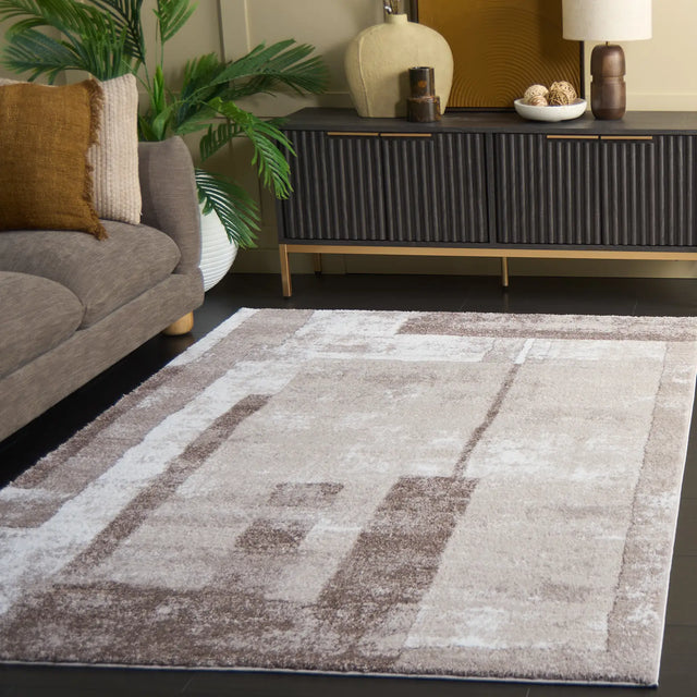 Safavieh Northport 800 4'-0" x 6'-0" Rug in Taupe / Ivory