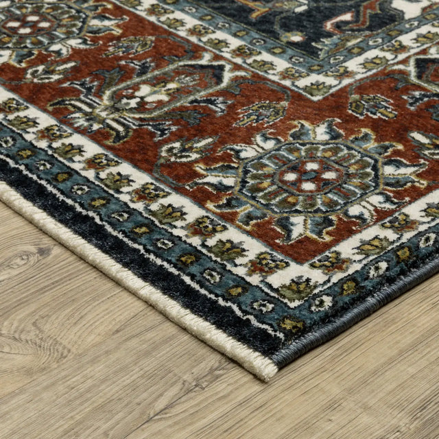 Oriental Weavers Sphinx Vivian VI05A Red Rugs - corner detail