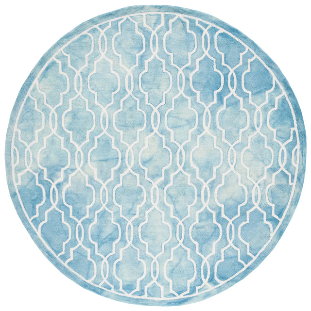 Safavieh Dip Dye 7'-0" x 7'-0" Rug in Turquoise / Ivory