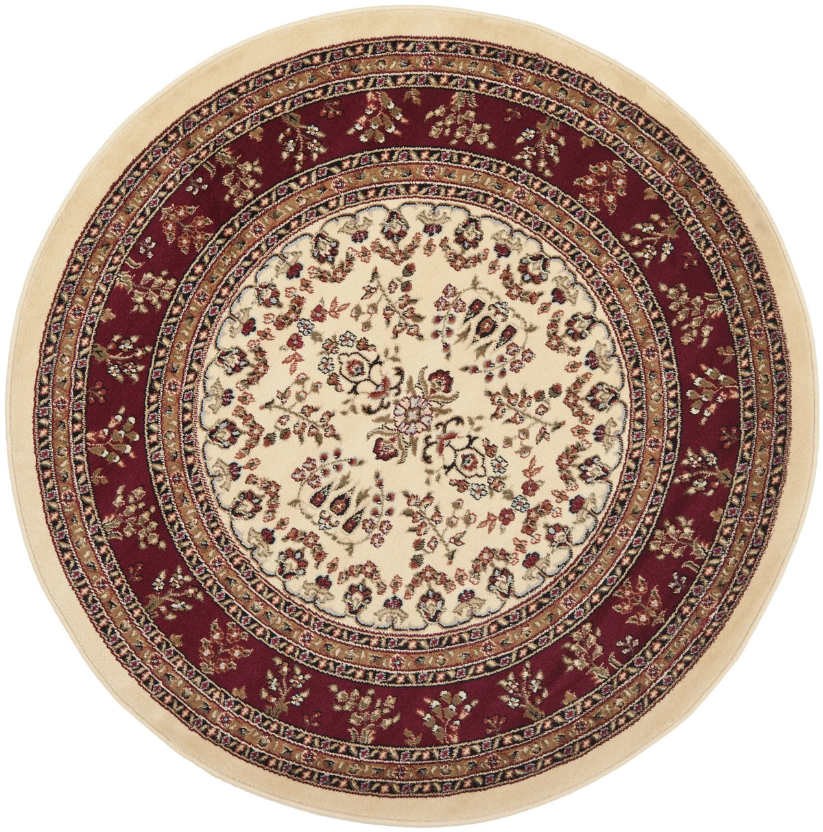 Safavieh Lyndhurst 5'-3" x 5'-3" Rug in Ivory / Red