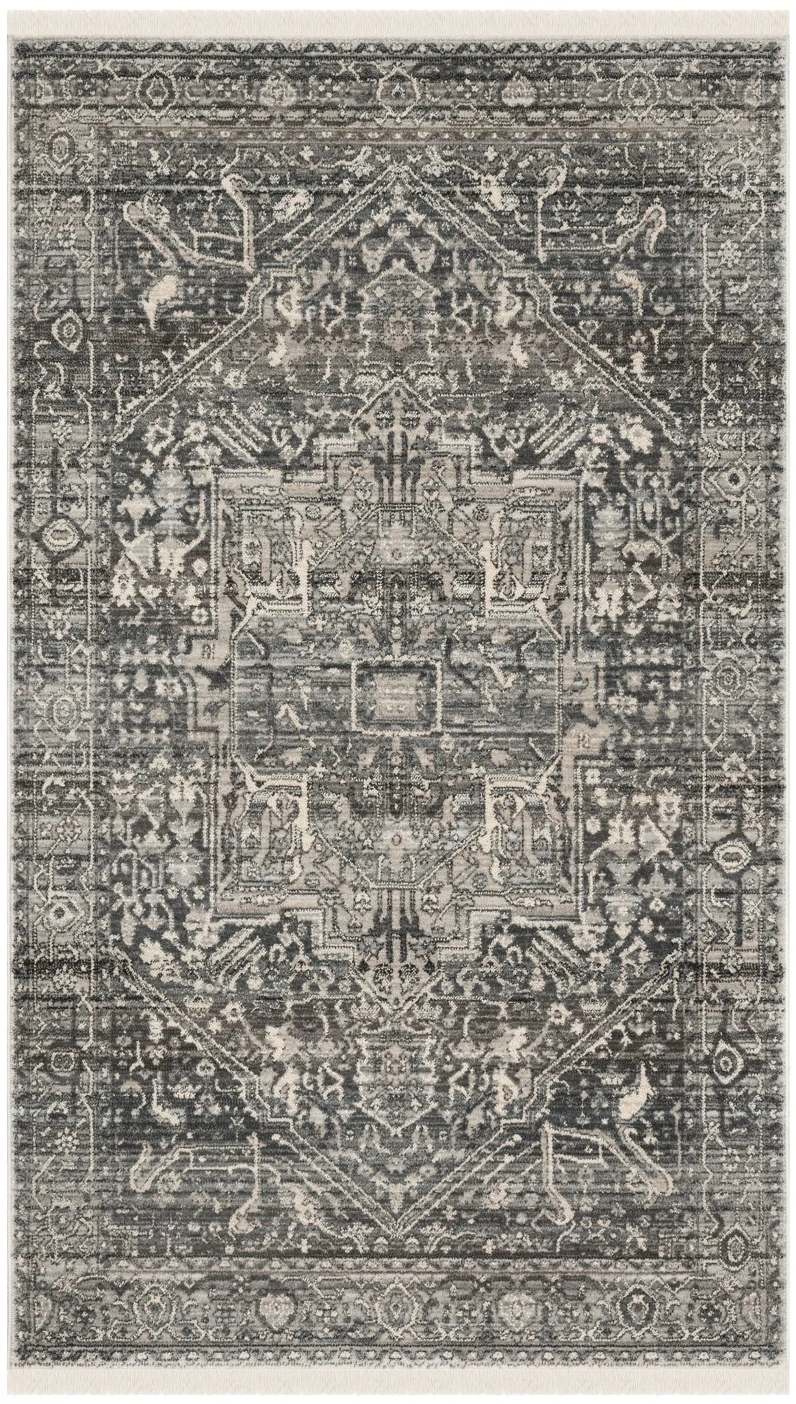 Safavieh Vintage Persian 3'-0" x 5'-0" Rug in Grey / Charcoal