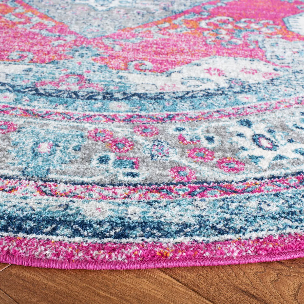 Safavieh Evoke 6'-7" x 6'-7" Rug in Fuchsia / Navy