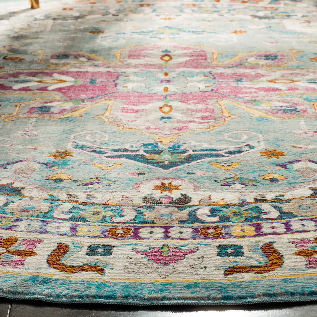 Safavieh Aria 6'-5" x 6'-5" Rug in Green / Creme