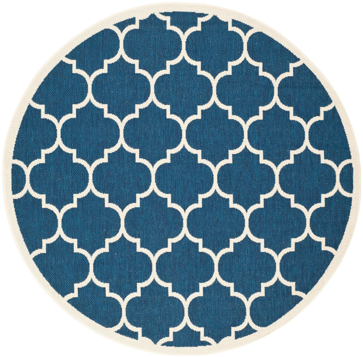 Safavieh Courtyard 6'-7" x 6'-7" Rug in Navy / Beige