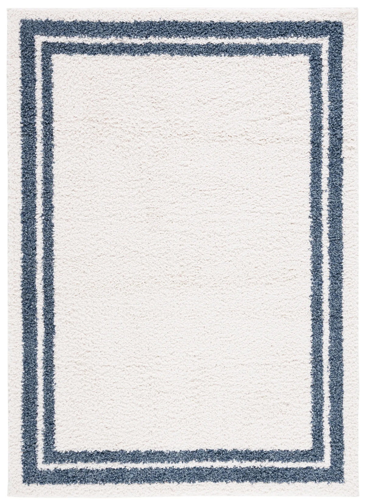 Safavieh Calico Shag 4'-0" x 6'-0" Rug in Ivory / Blue