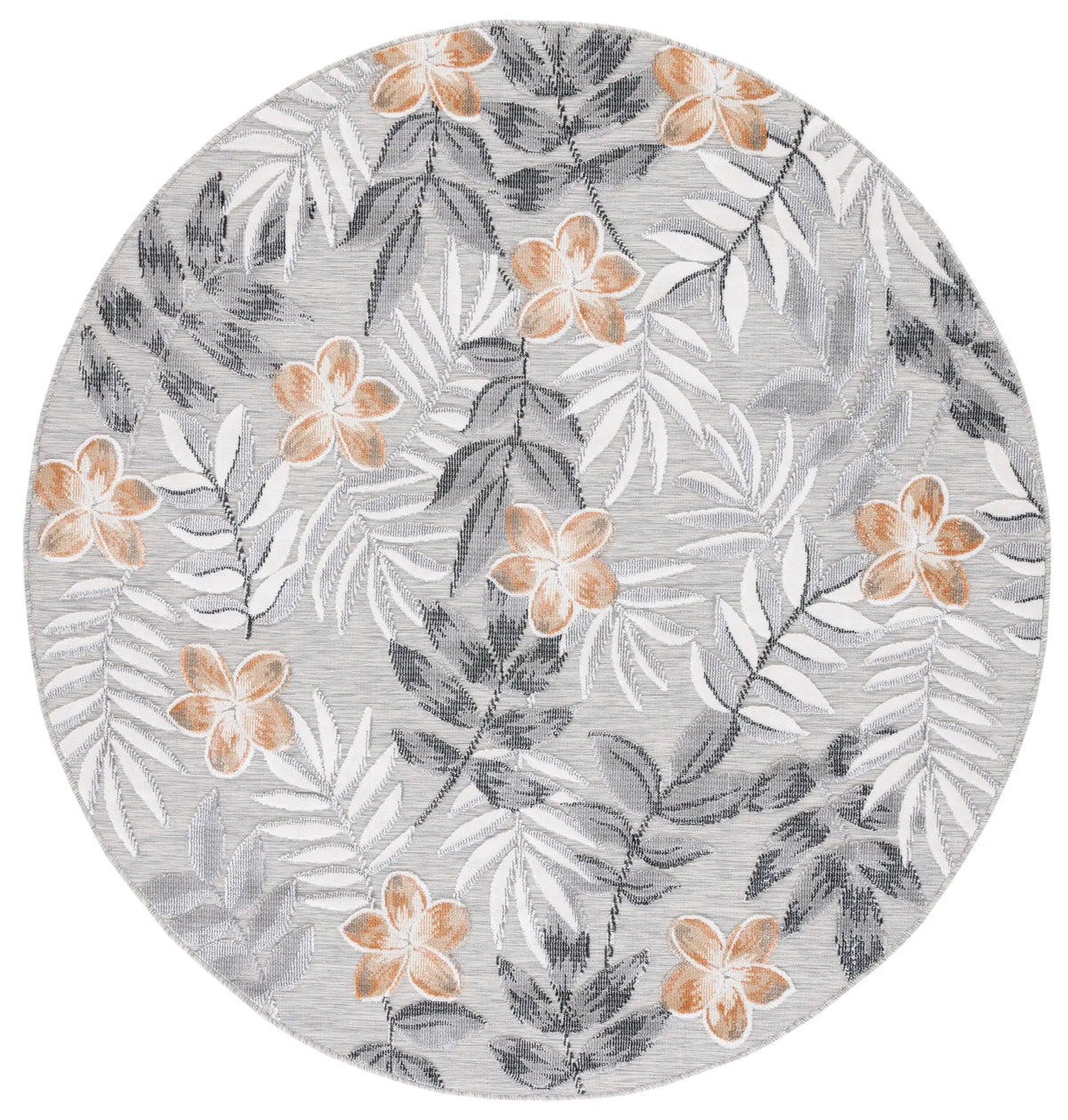 Safavieh Cabana 5'-1" x 5'-1" Rug in Grey / Ivory