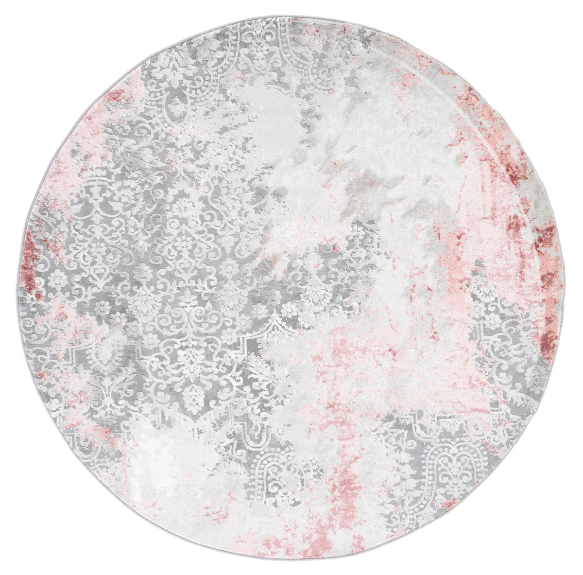 Safavieh Meadow 500 10'-0" x 10'-0" Rug in Light Grey / Pink
