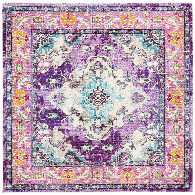 Safavieh Monaco 6'-7" x 6'-7" Rug in Violet / Light Blue