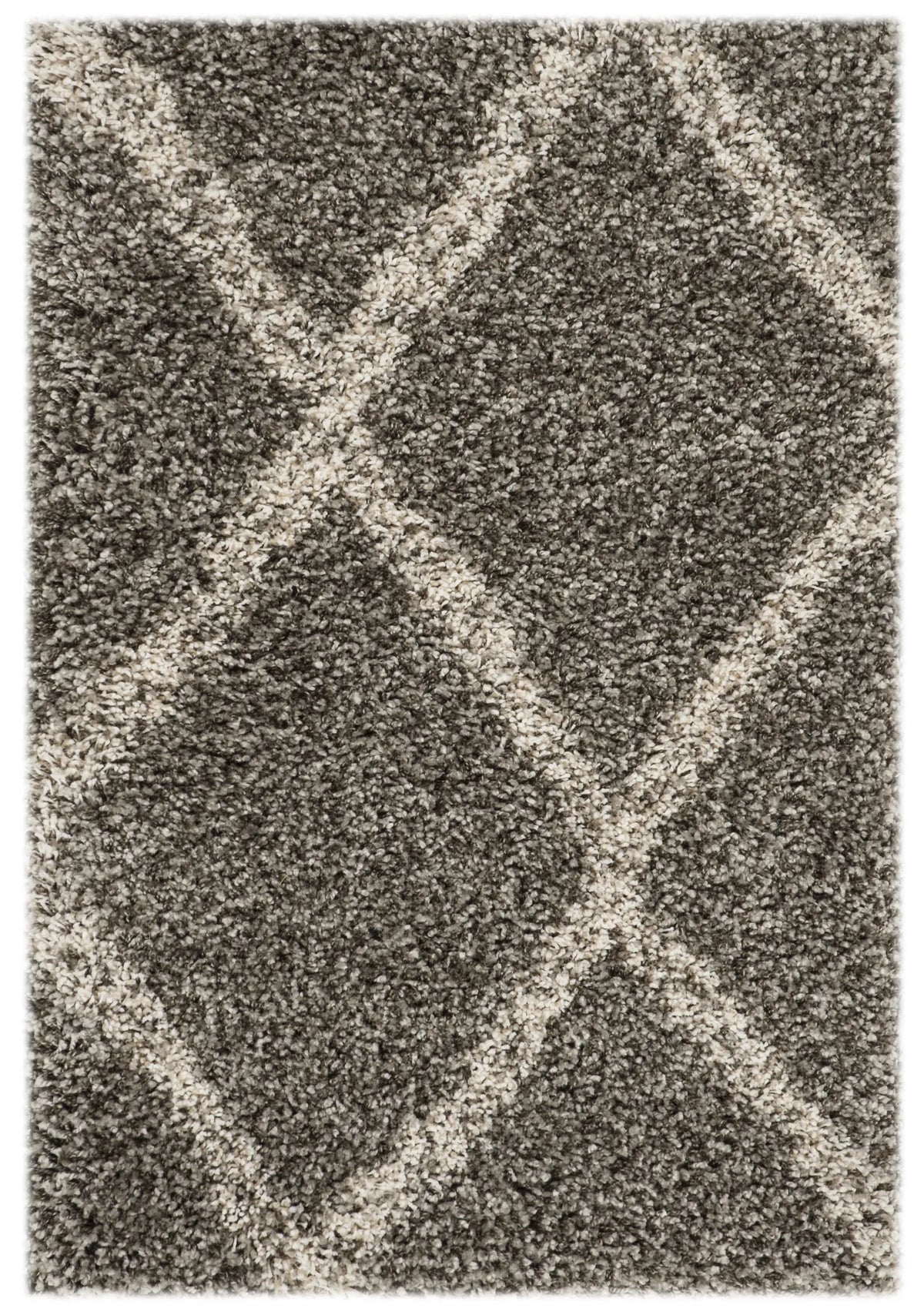 Safavieh Hudson Shag 2'-0" x 3'-0" Rug in Grey / Ivory