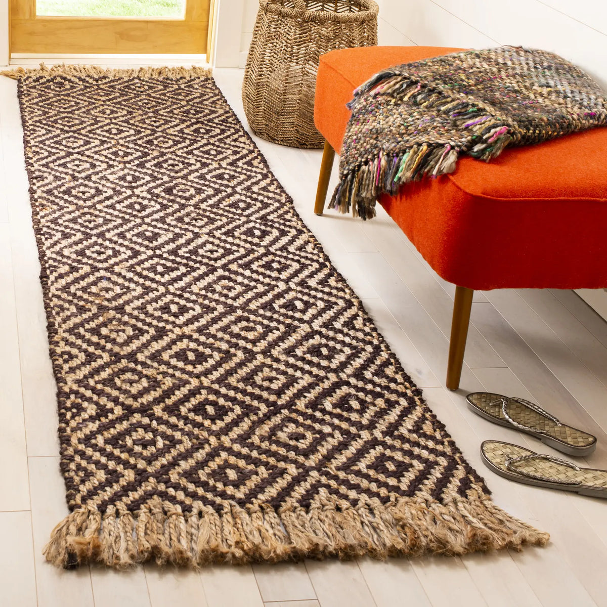 Safavieh Natural Fiber 2'-3" x 8'-0" Rug in Brown / Natural