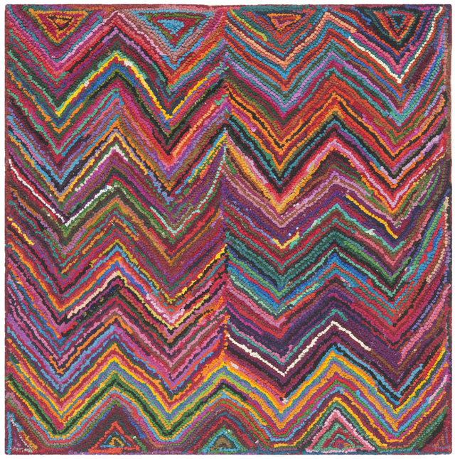 Safavieh Nantucket 4'-0" x 4'-0" Rug in Pink / Multi