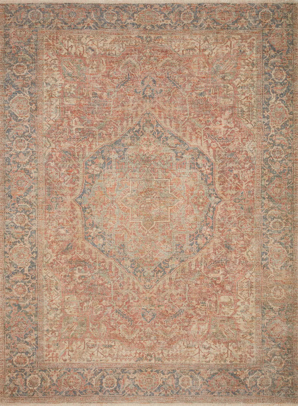 Loloi Priya Pry-07 Brick/Navy Rugs - main flat