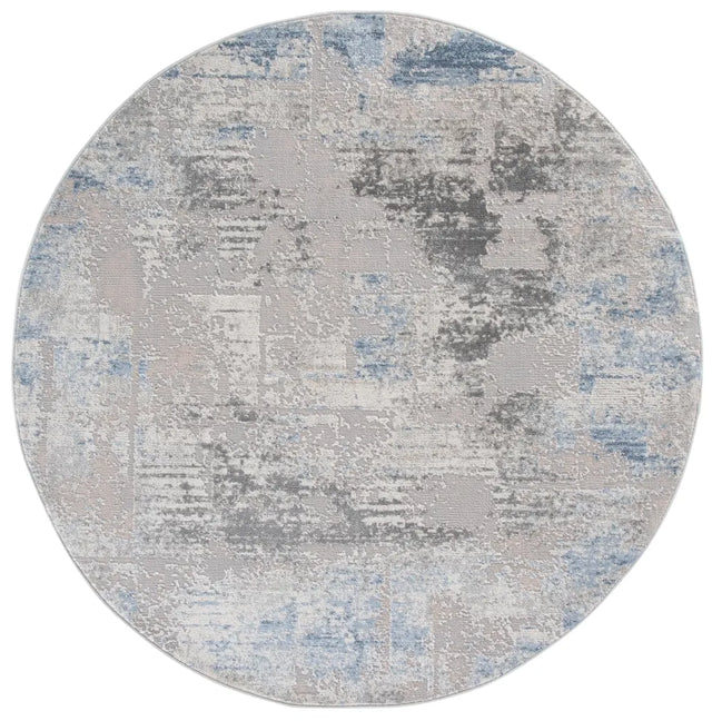 Safavieh Palma 6'-7" x 6'-7" Rug in Grey / Teal