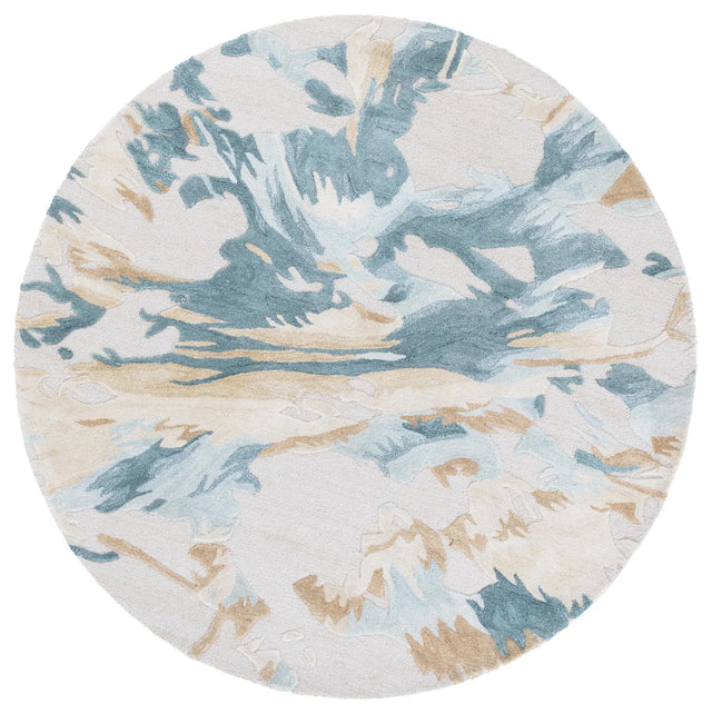 Safavieh Fifth Avenue 6'-0" x 6'-0" Rug in Beige / Teal