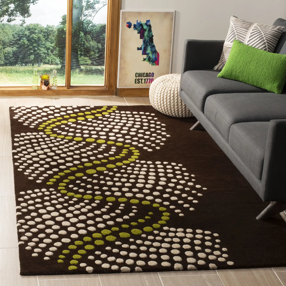 Safavieh Soho 3'-6" x 5'-6" Rug in Brown / Beige