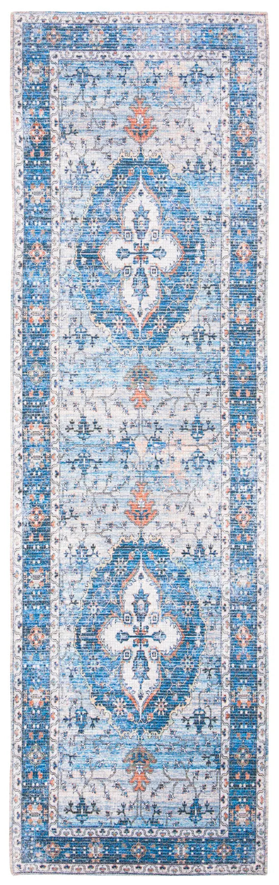 Safavieh Saffron 2'-3" x 8'-0" Rug in Blue / Ivory