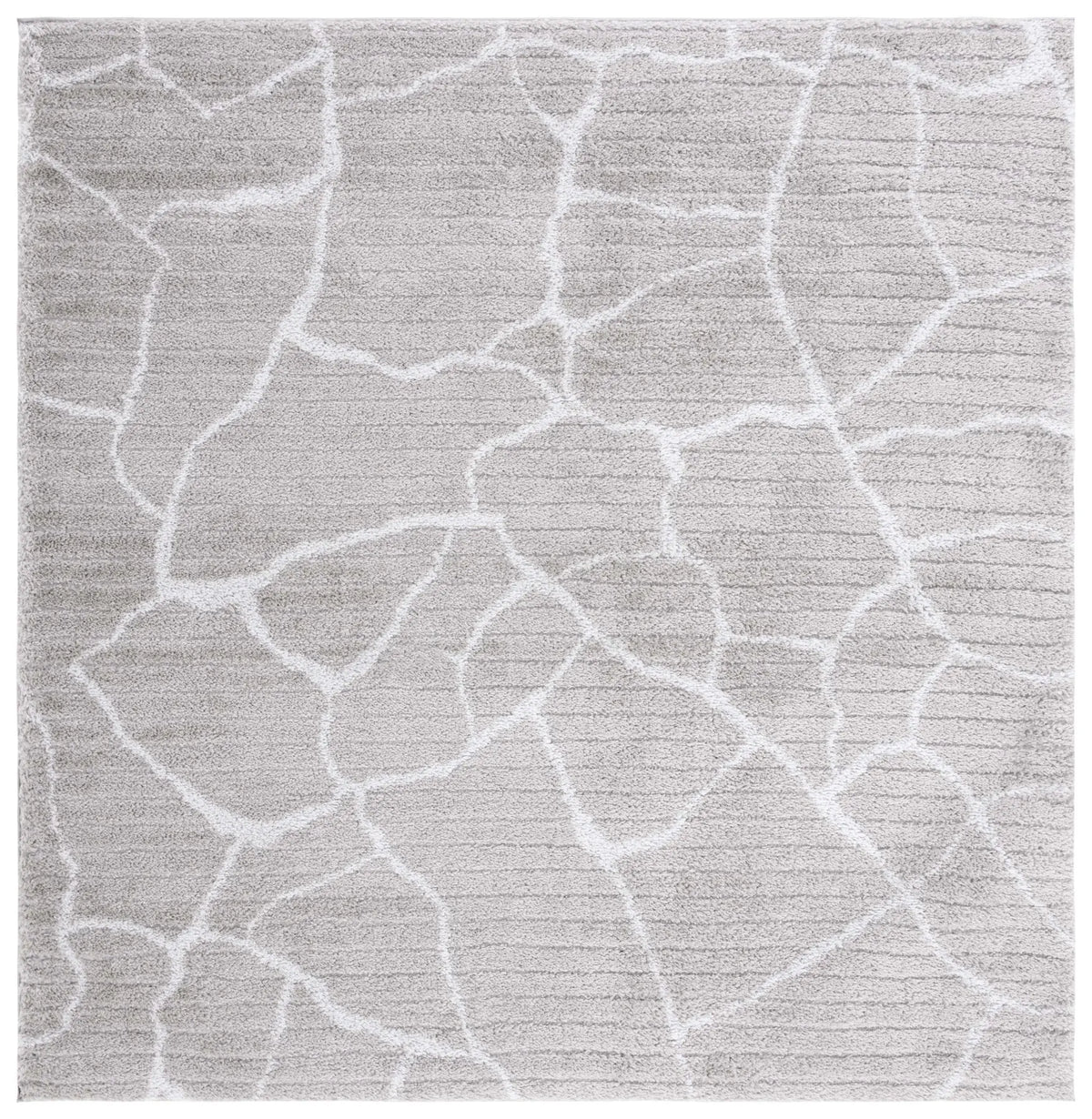Safavieh Tahoe Shag 6'-7" x 6'-7" Rug in Grey / Ivory