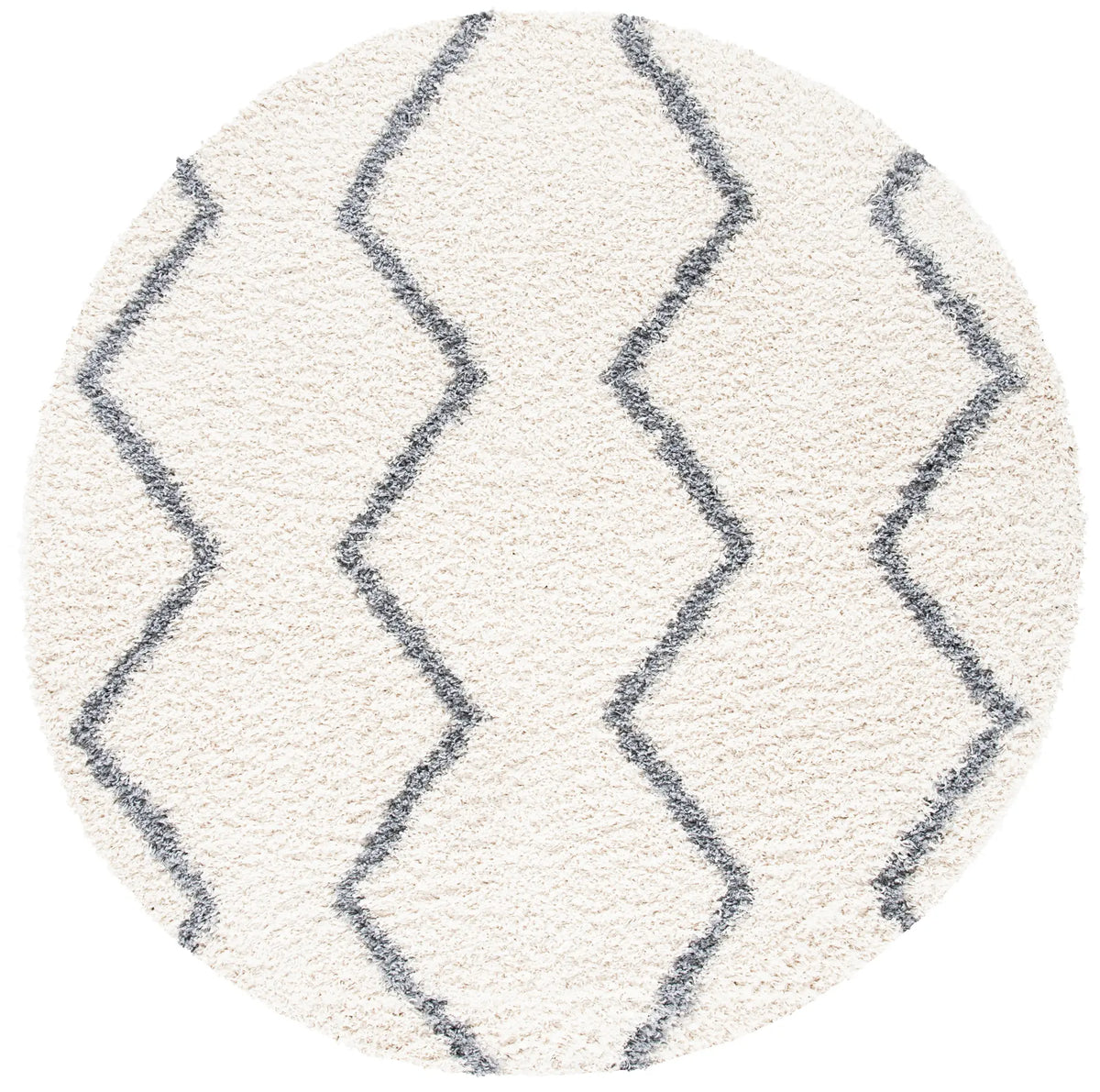 Safavieh Venus Shag 600 6'-7" x 6'-7" Rug in Ivory / Grey