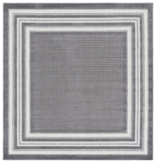 Safavieh Cabana 6'-7" x 6'-7" Rug in Grey / Ivory