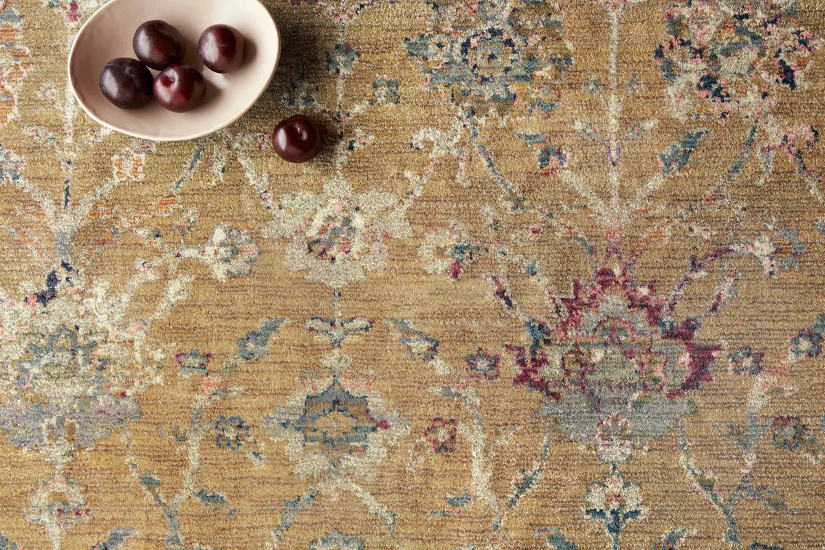 Loloi Giada Gia-05 Gold/Multi Rugs - styled aerial 1