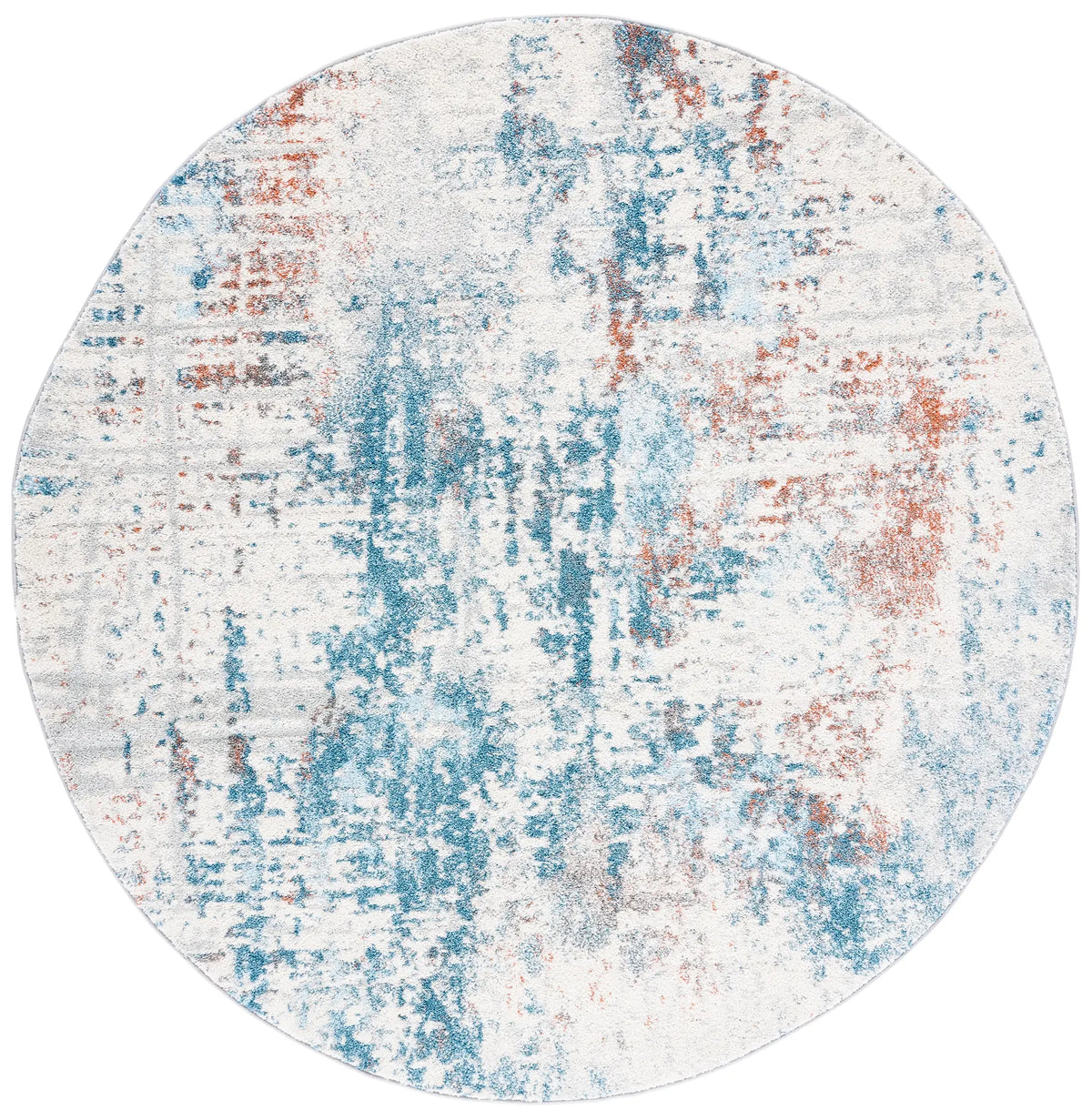 Safavieh Tulum 6'-7" x 6'-7" Rug in Ivory / Dark Blue