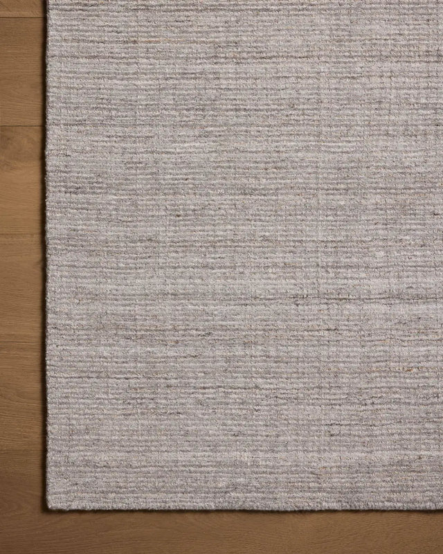 Loloi Thorne THT-01 Grey Rug - corner on wood