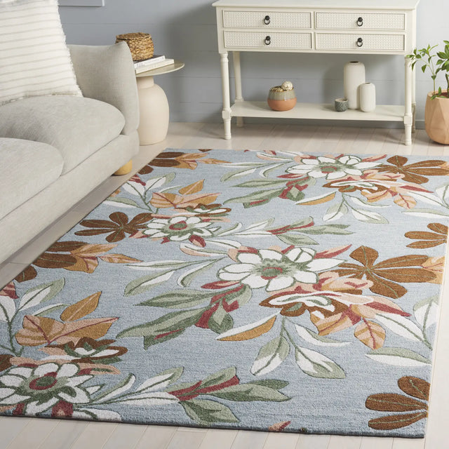 Safavieh Jardin 4'-0" x 6'-0" Rug in Blue / Rust