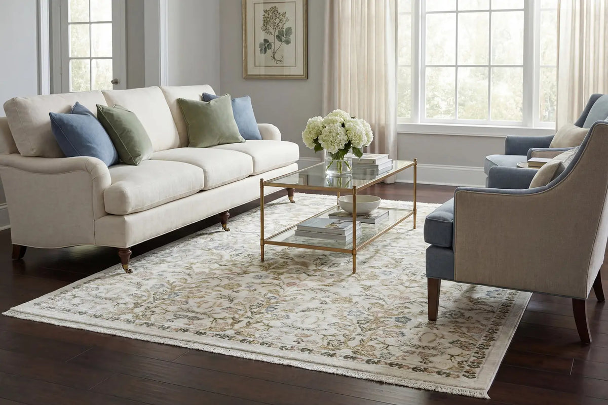Dynamic Rugs Denali 11622 Power Loomed Transitional Cream/Beige Rug - Room
