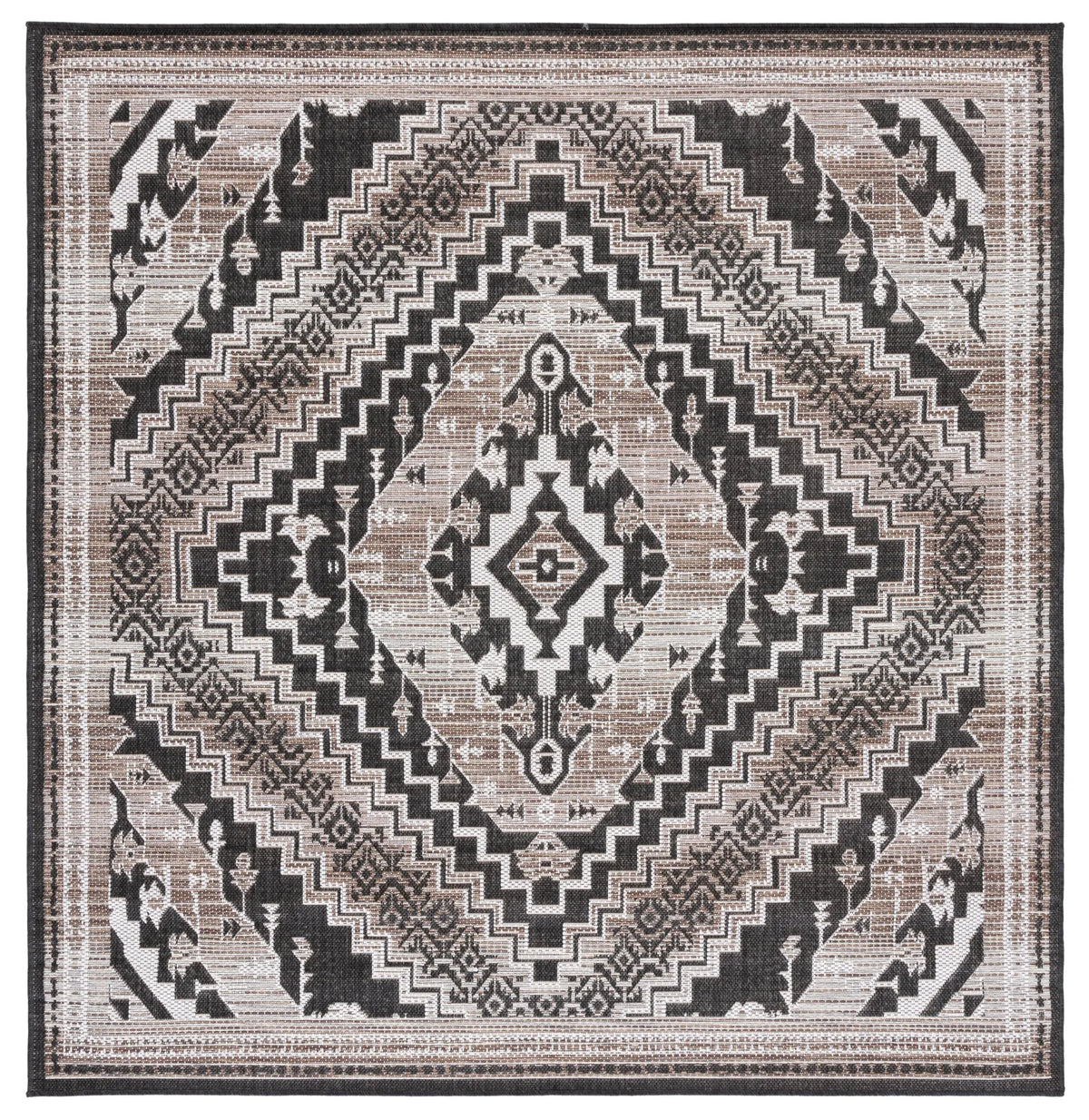 Safavieh Havana 6'-7" x 6'-7" Rug in Light Brown / Black