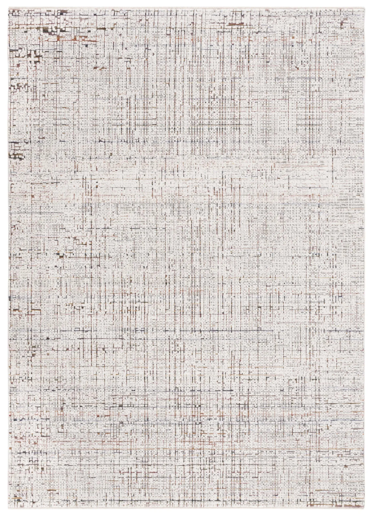 Safavieh Harlow 4'-0" x 6'-0" Rug in Ivory Grey / Rust