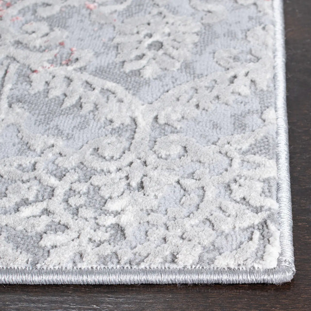 Safavieh Meadow 500 4'-0" x 6'-0" Rug in Light Grey / Pink