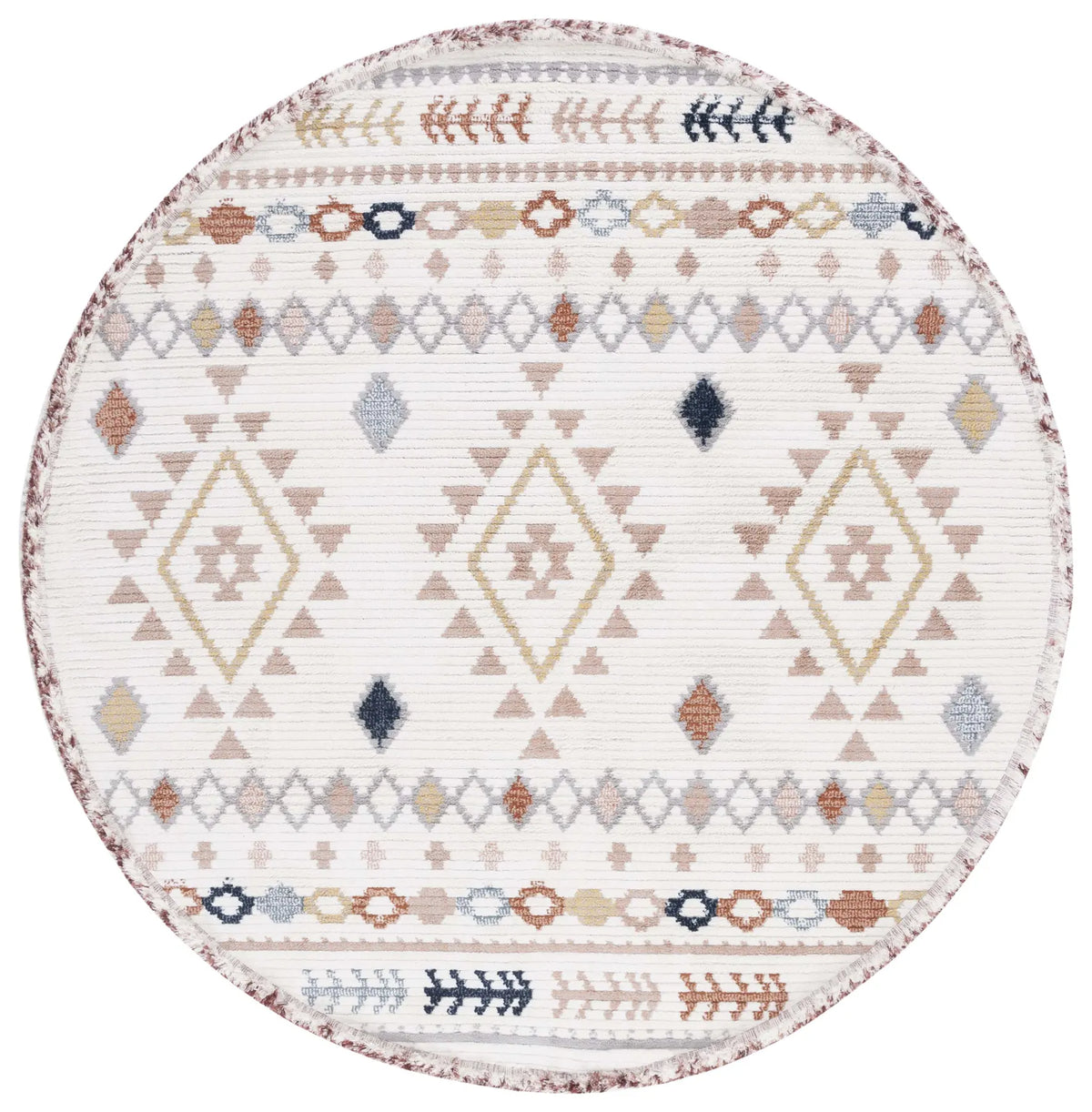 Safavieh Marrakesh 6'-7" x 6'-7" Rug in Ivory / Multi