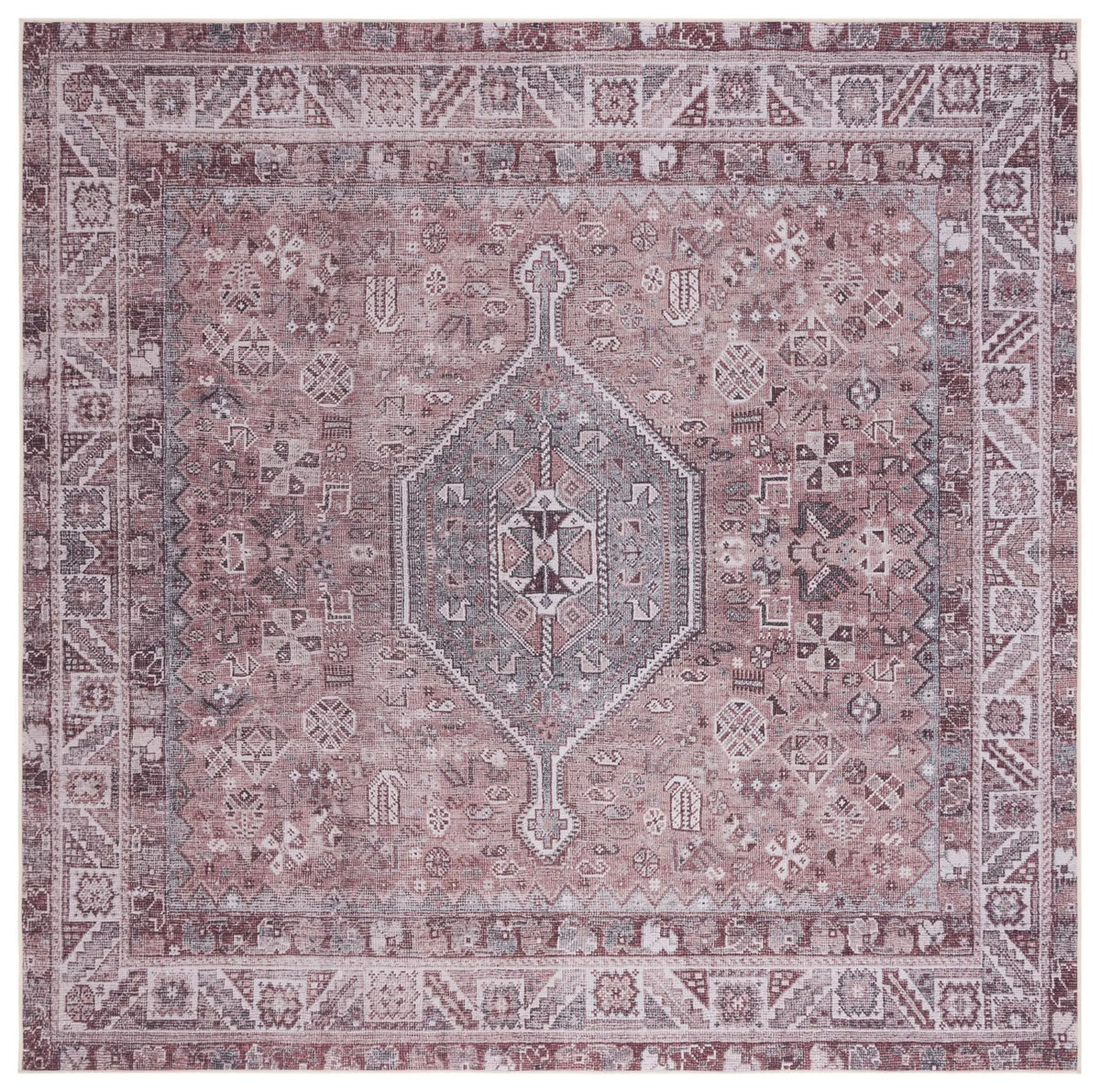 Safavieh Tucson 6'-0" x 6'-0" Rug in Light Rust / Beige