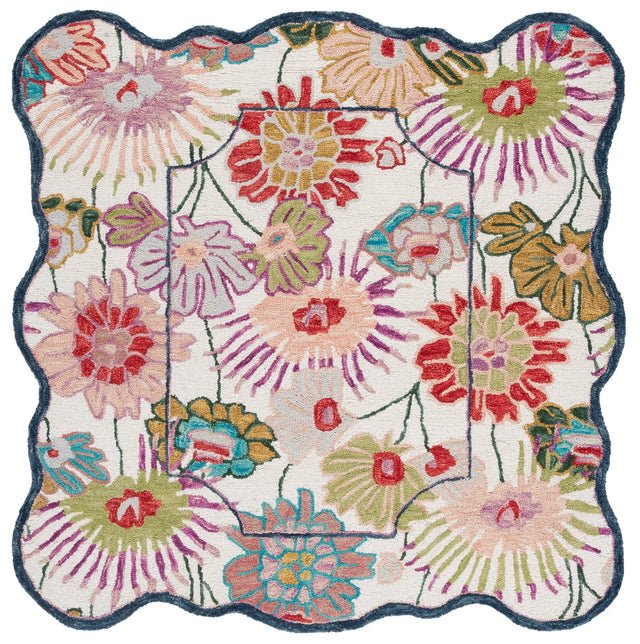 Safavieh Jardin 6'-0" x 6'-0" Rug in Green / Ivory