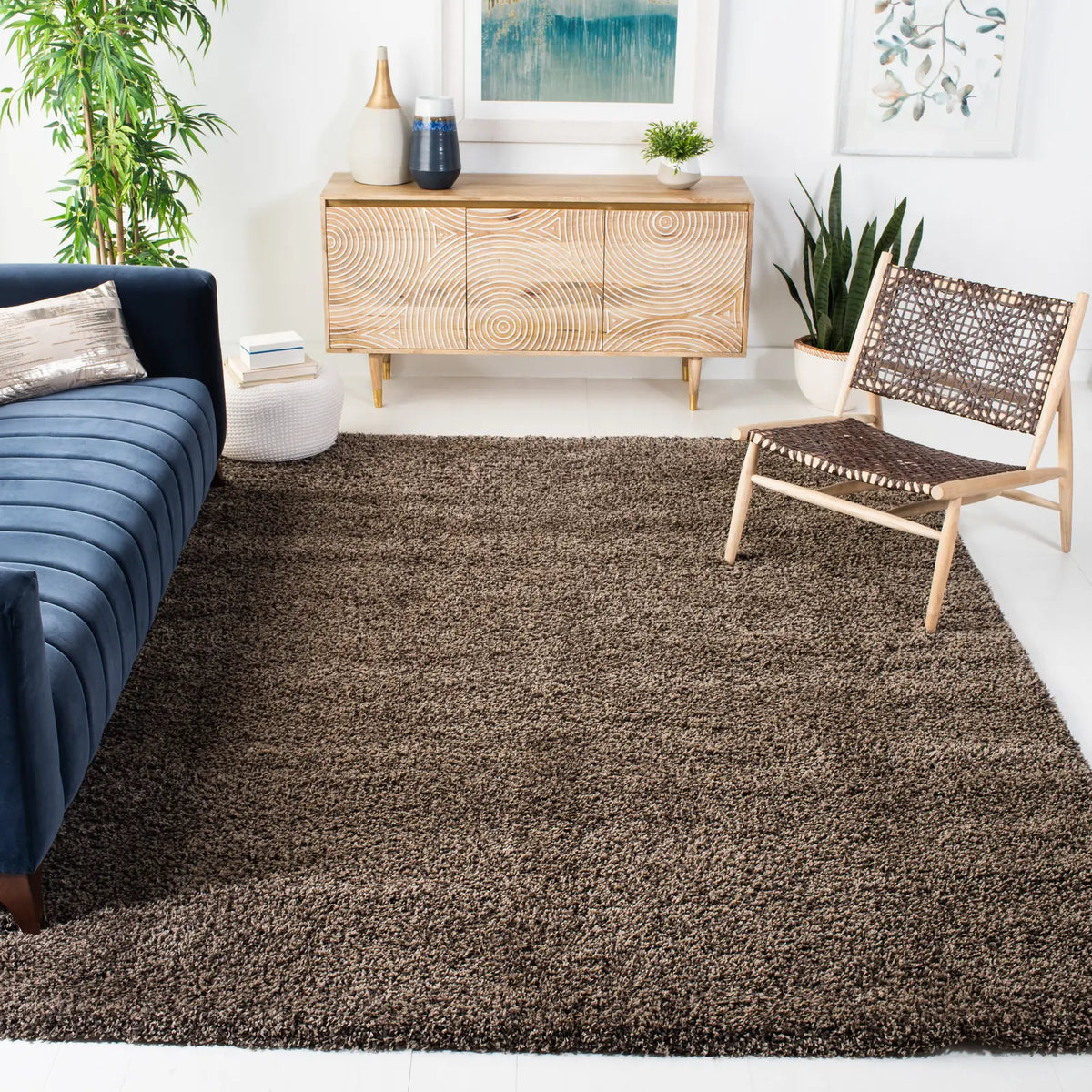 Safavieh Shag 9'-6" x 13'-0" Rug in Mushroom