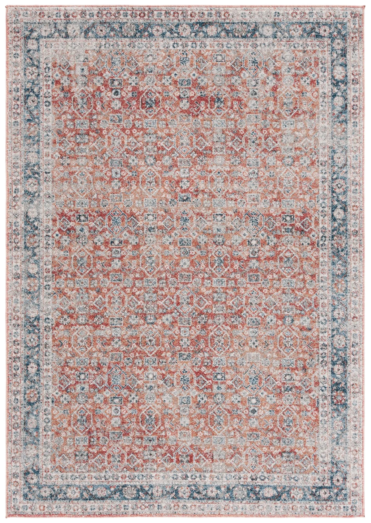 Safavieh Vintage Tabriz 4'-0" x 6'-0" Rug in Rust / Blue