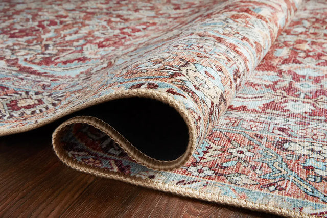 Loloi Wynter Wyn-05 Tomato/Teal Rugs - pile height