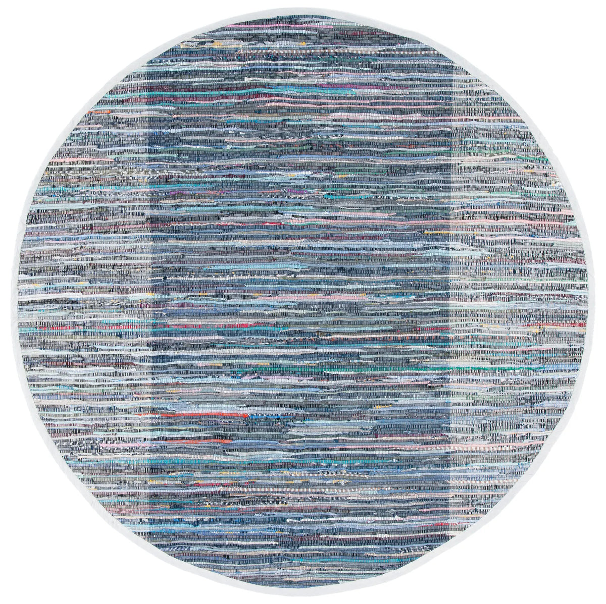 Safavieh Rag Rug 6'-0" x 6'-0" Rug in Purple / Blue