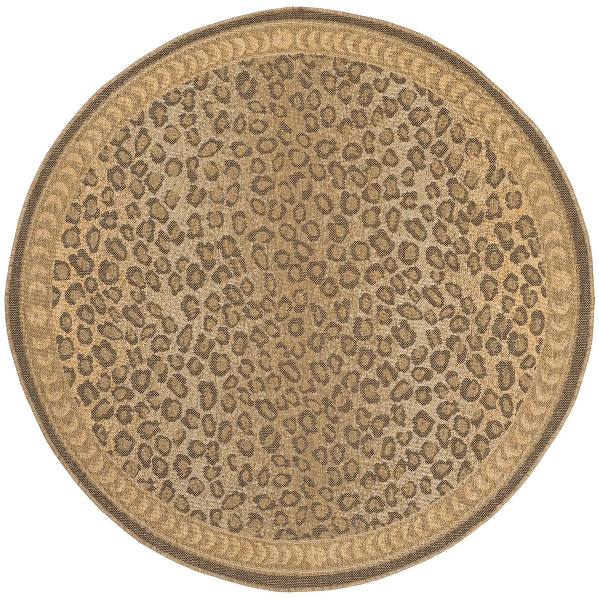 Safavieh Courtyard 5'-3" x 5'-3" Rug in Natural / Gold