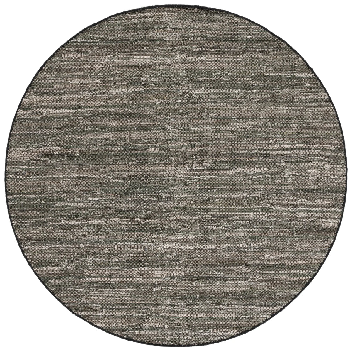 Safavieh Rag Rug 6'-0" x 6'-0" Rug in Dark Green / Black
