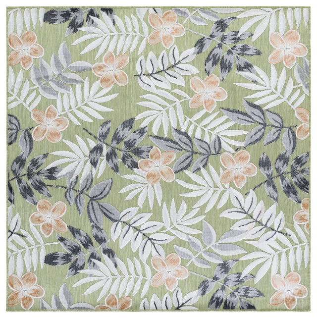Safavieh Cabana 6'-5" x 6'-5" Rug in Olive / Grey